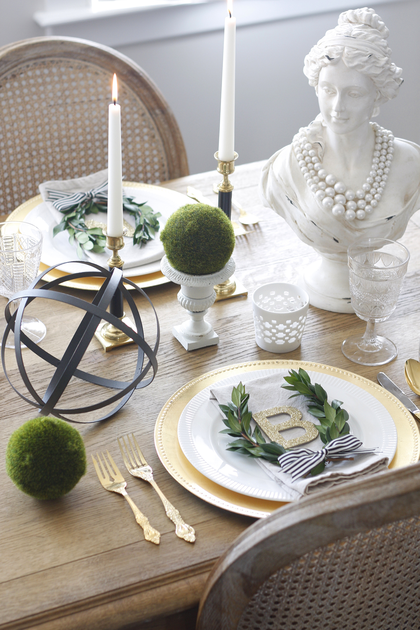 french garden tablescape