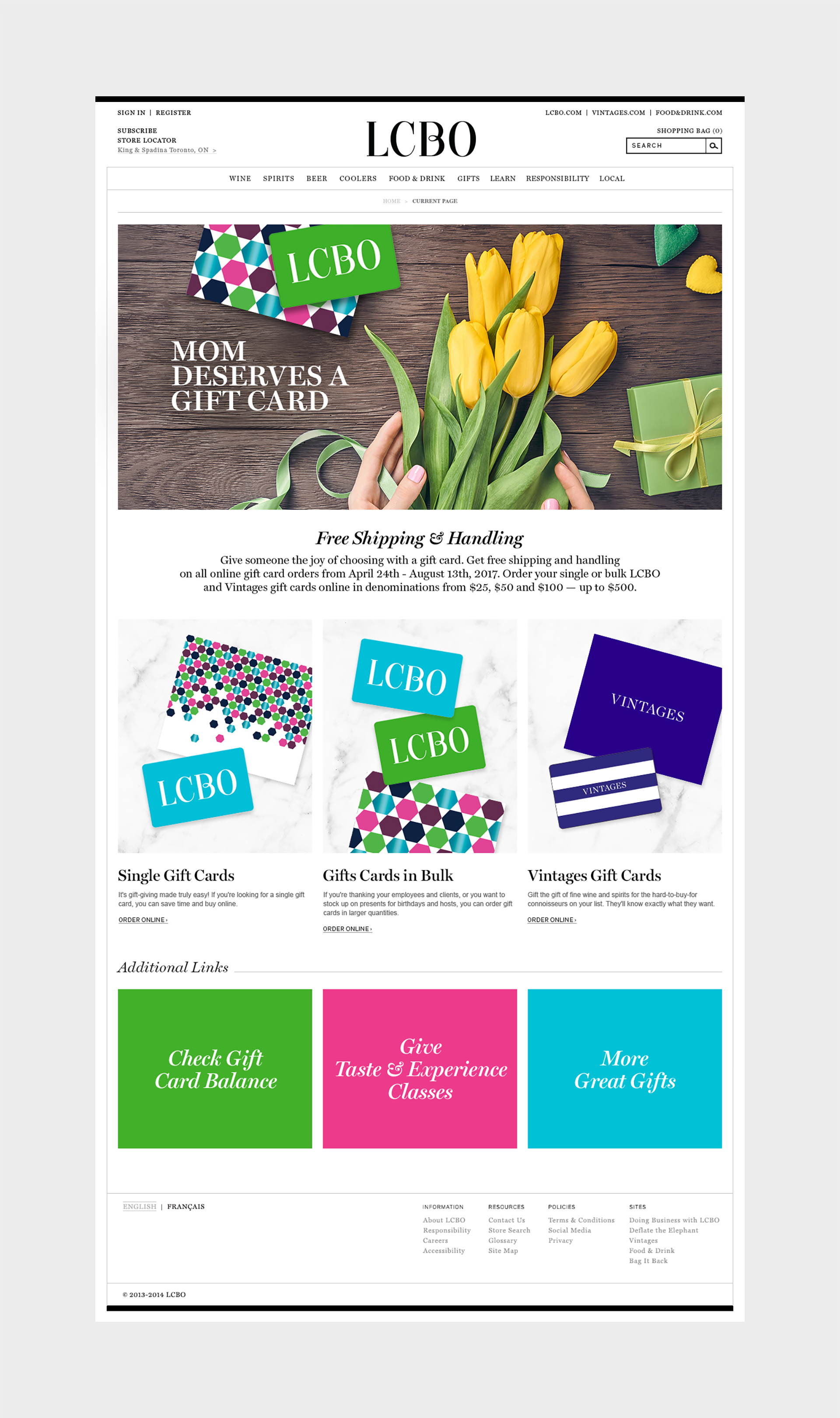 Paige Smith Portfolio Gift Cards landing page